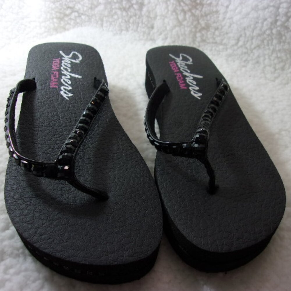 S-136 WOMENS SKECHERS MEDITATION FLIP FLOP SANDALS